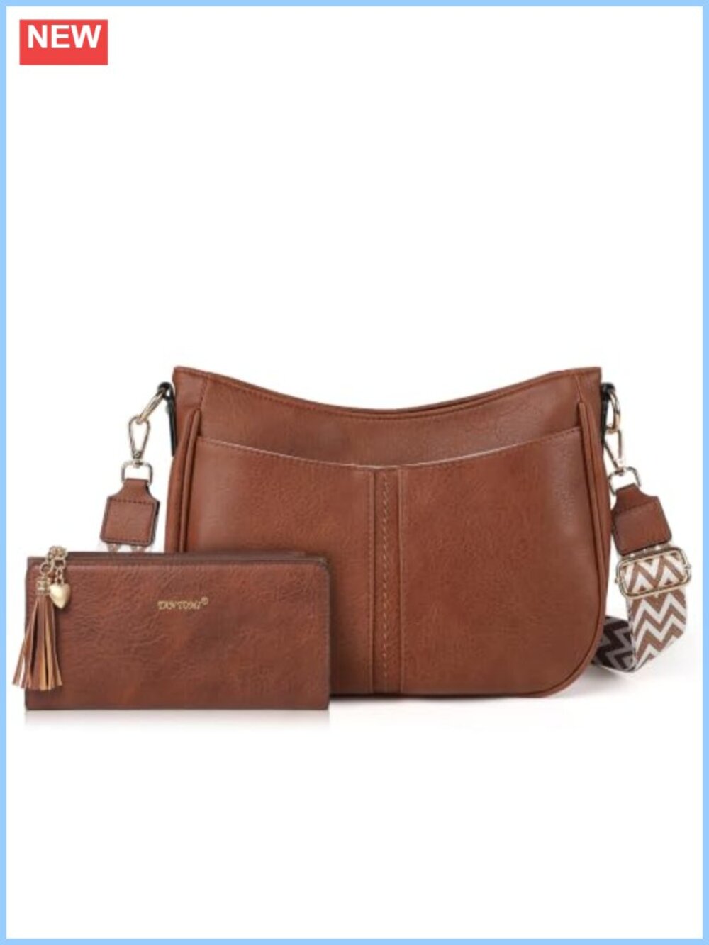 Women's PU Leather Crossbody Bag Trendy Shoulder Handbag Purse